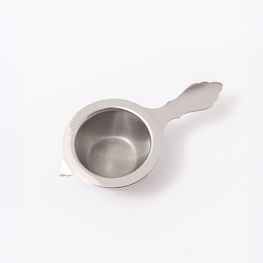 Best at Matcha silver fine sifter — stainless steel two-part matcha sifter with catching bowl and handle